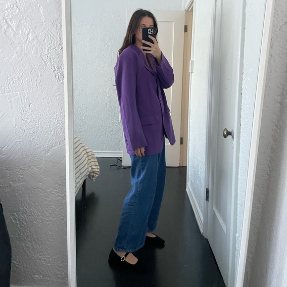 THE FRANKIE SHOP NWT Purple Marquesa Blazer - XS/S - Picture 2 of 7